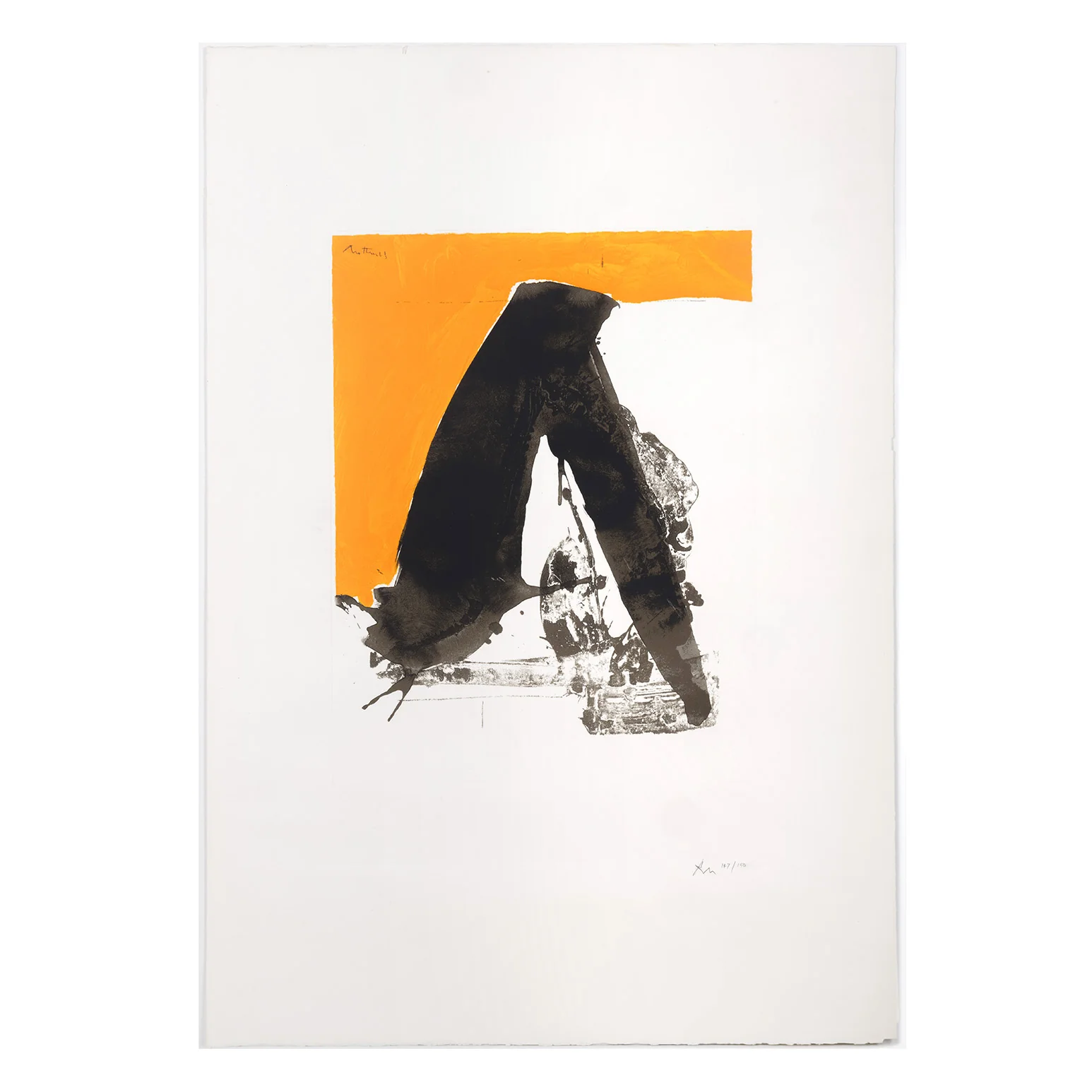 ROBERT MOTHERWELL "BASQUE SUITE #12" SCREENPRINT, 1971 - Image 3