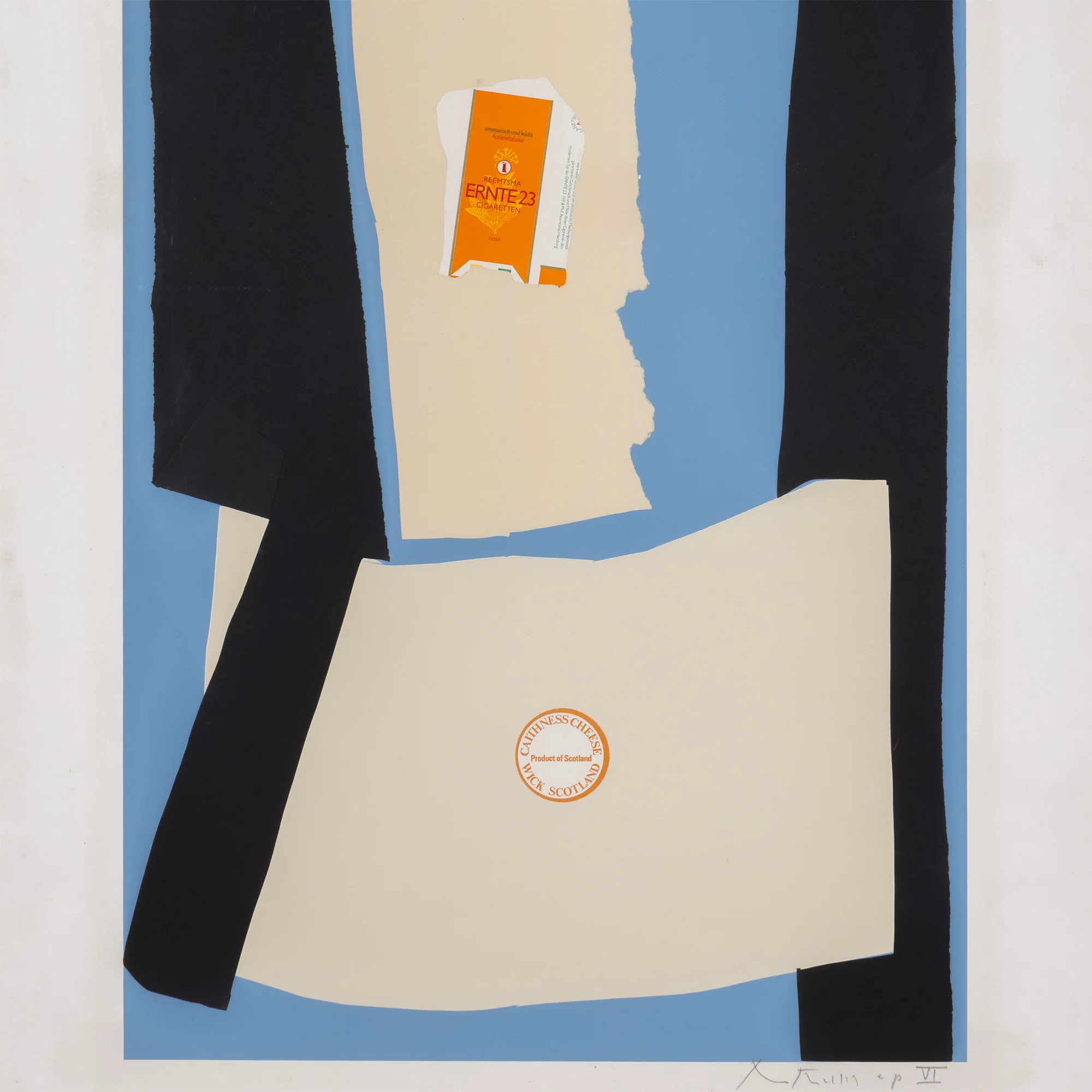 ROBERT MOTHERWELL "HARVEST, IN SCOTLAND" LITHOGRAPH & COLLAGE, 1973 - Image 7