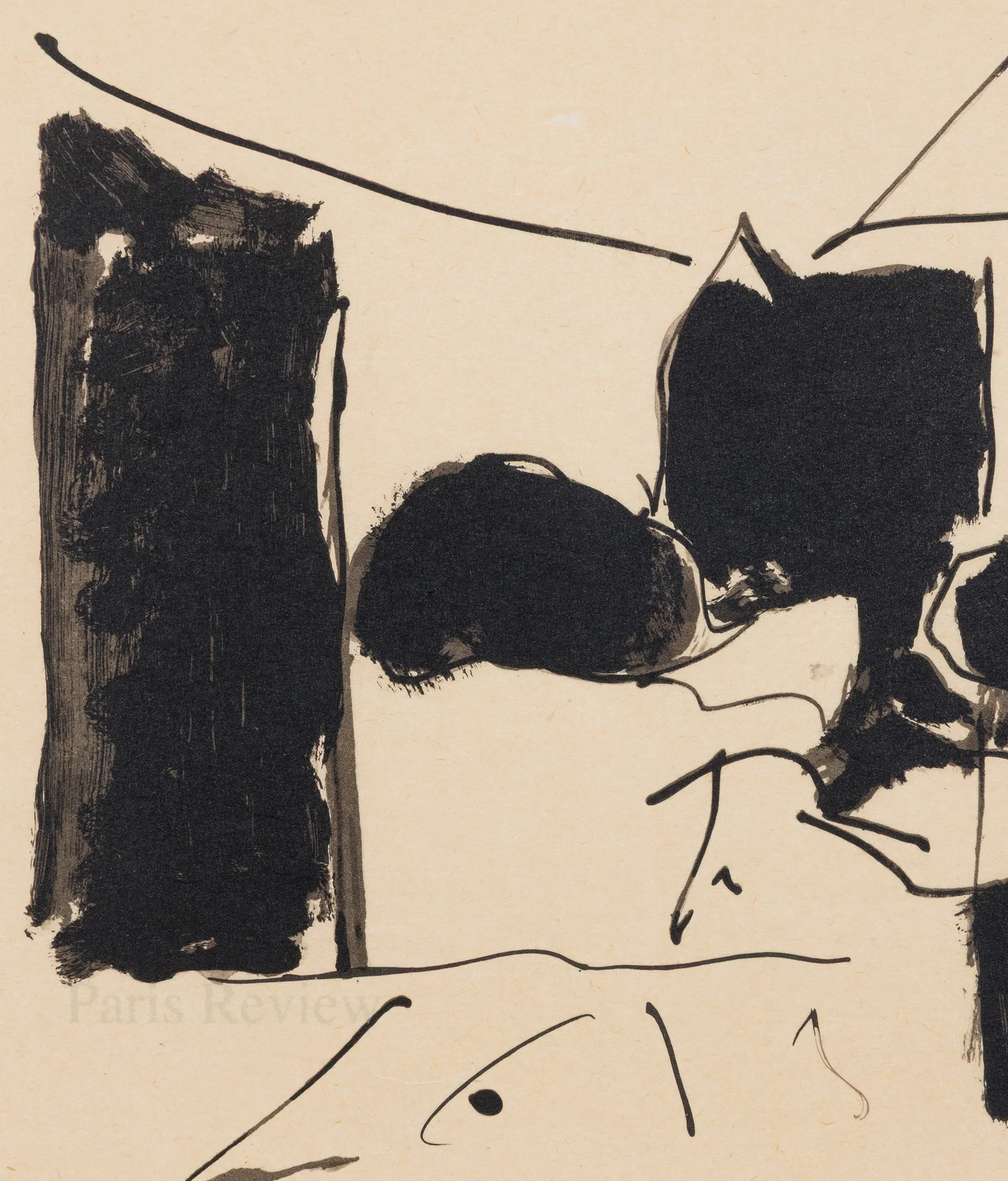ROBERT MOTHERWELL, "THE PARIS REVIEW" LITHOGRAPH, 1991