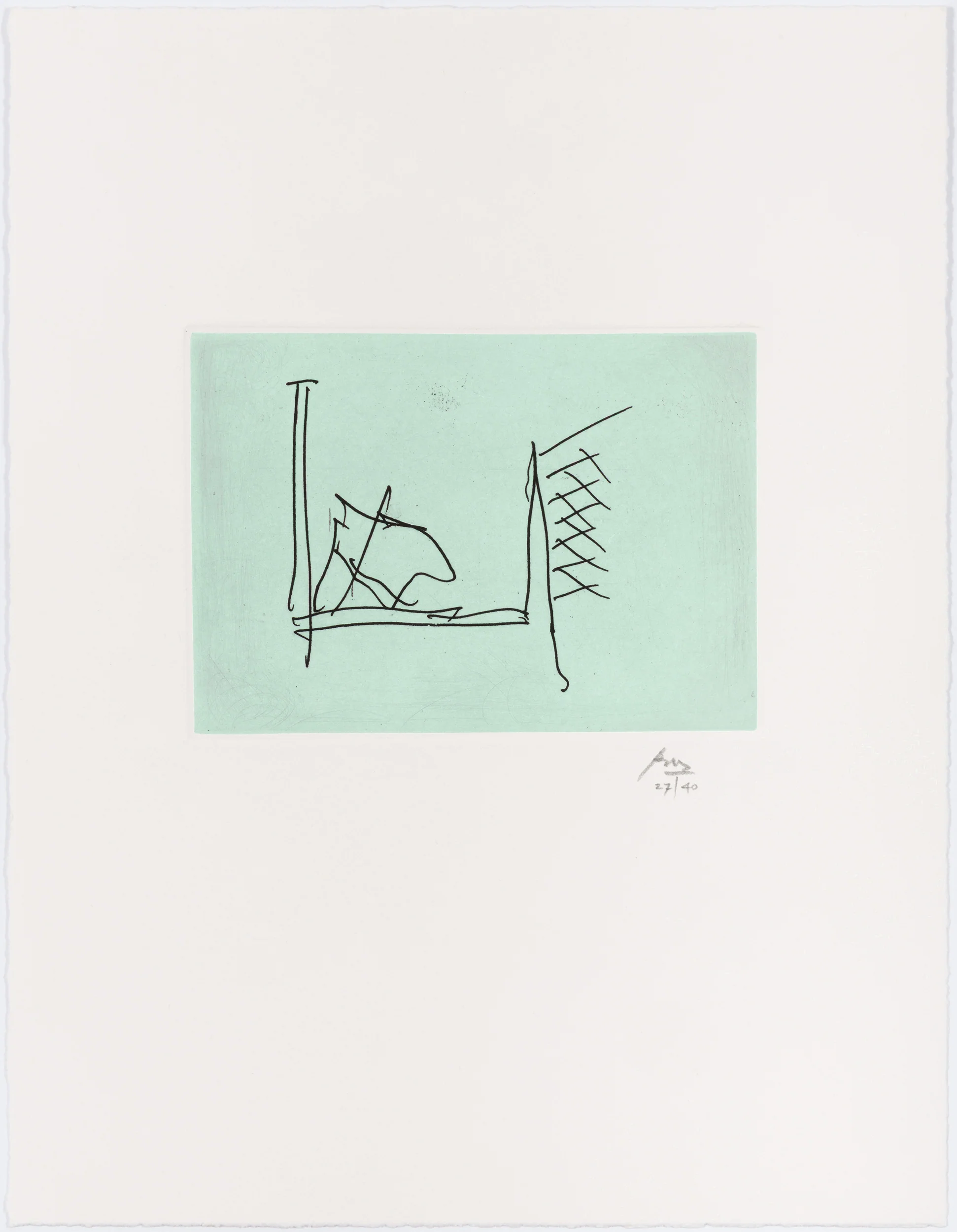 ROBERT MOTHERWELL "ULYSSES: THE HOSPITAL" ETCHING 1988 - Image 10