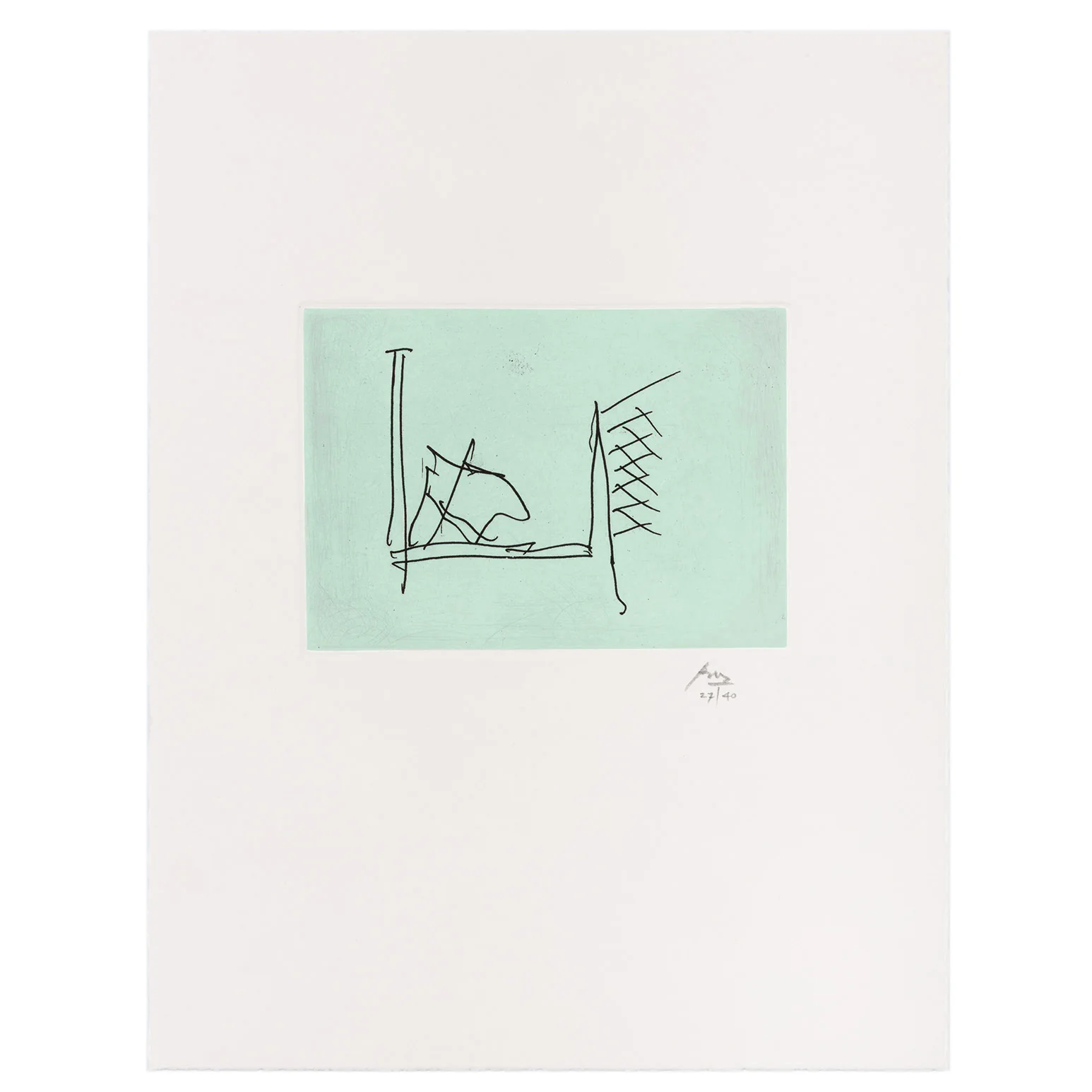 ROBERT MOTHERWELL "ULYSSES: THE HOSPITAL" ETCHING 1988 - Image 2