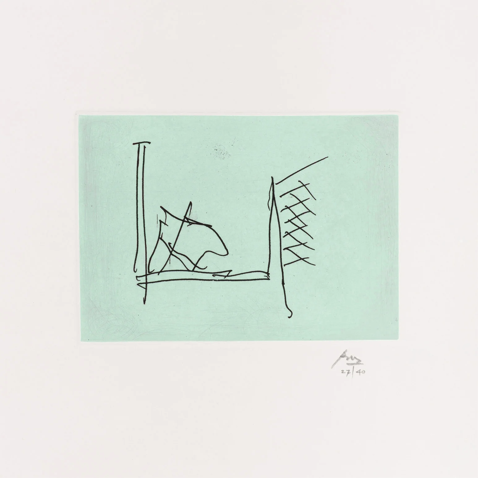 ROBERT MOTHERWELL "ULYSSES: THE HOSPITAL" ETCHING 1988 - Image 8