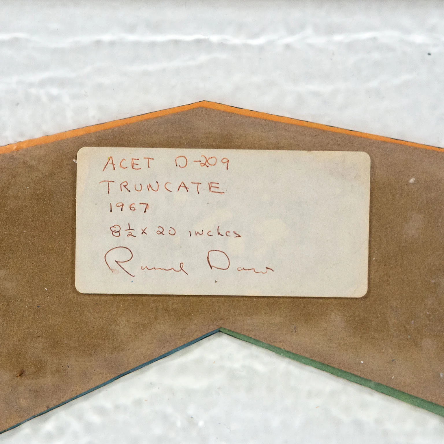 RONALD DAVIS "TRUNCATE" PAINTING, 1967 - Image 5