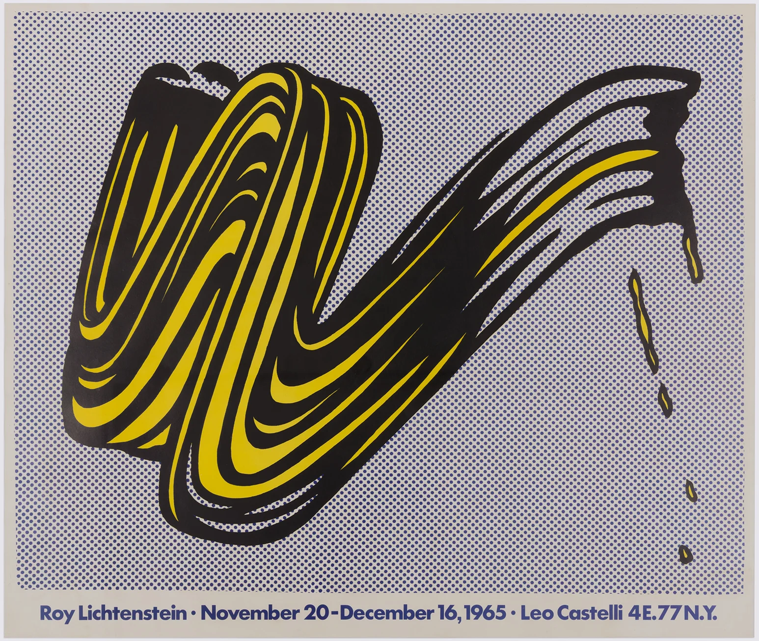 ROY LICHTENSTEIN "BRUSHSTROKE" EXHIBITION POSTER, 1965 - Image 15