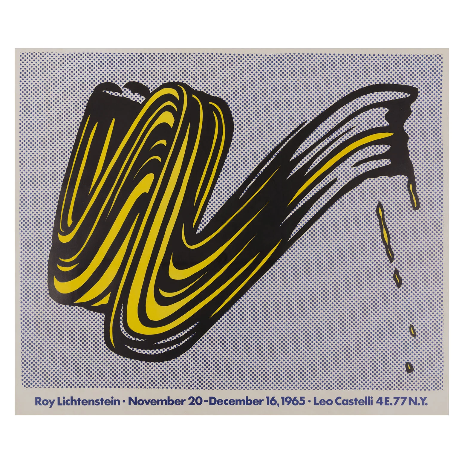 ROY LICHTENSTEIN "BRUSHSTROKE" EXHIBITION POSTER, 1965 - Image 3