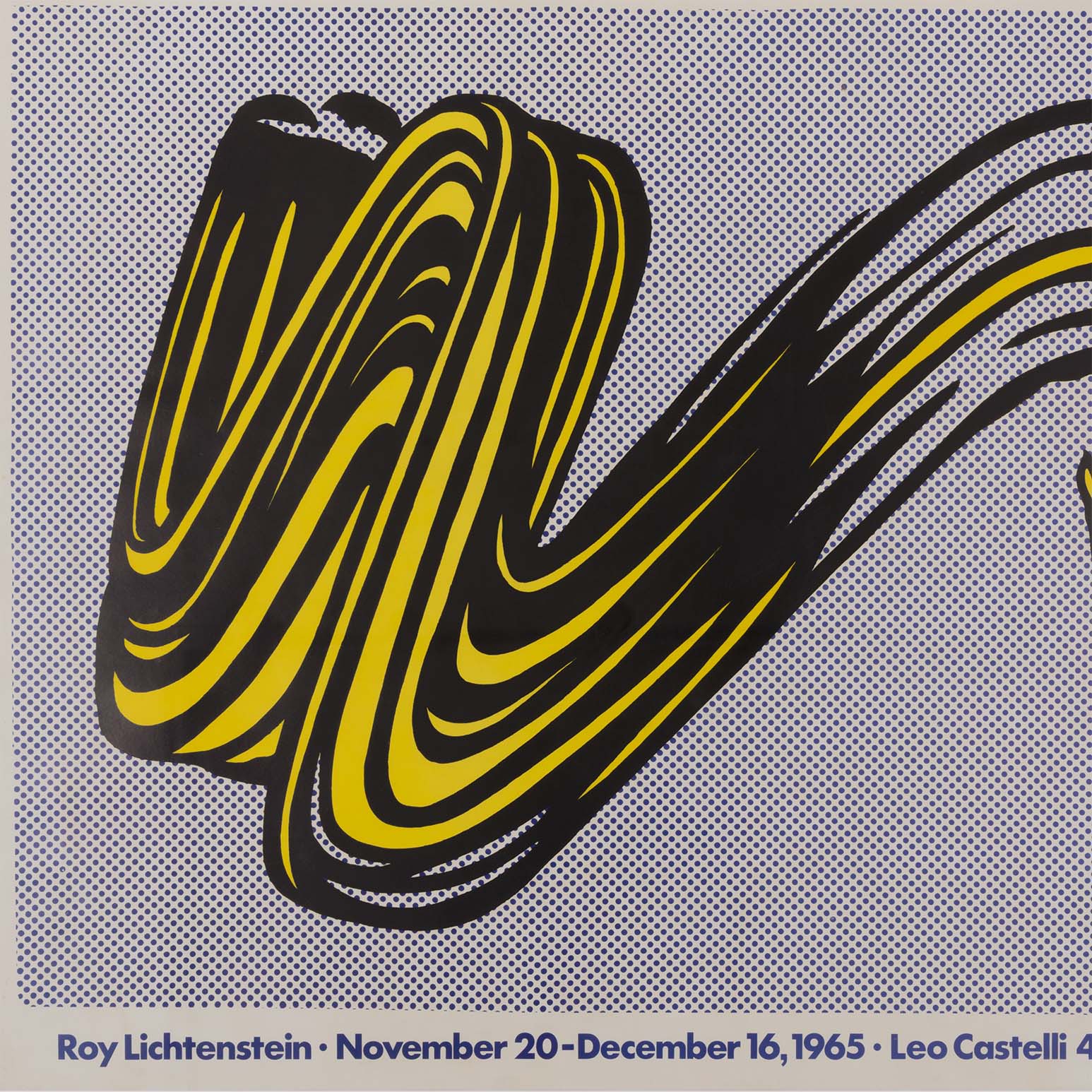 ROY LICHTENSTEIN "BRUSHSTROKE" EXHIBITION POSTER, 1965 - Image 4