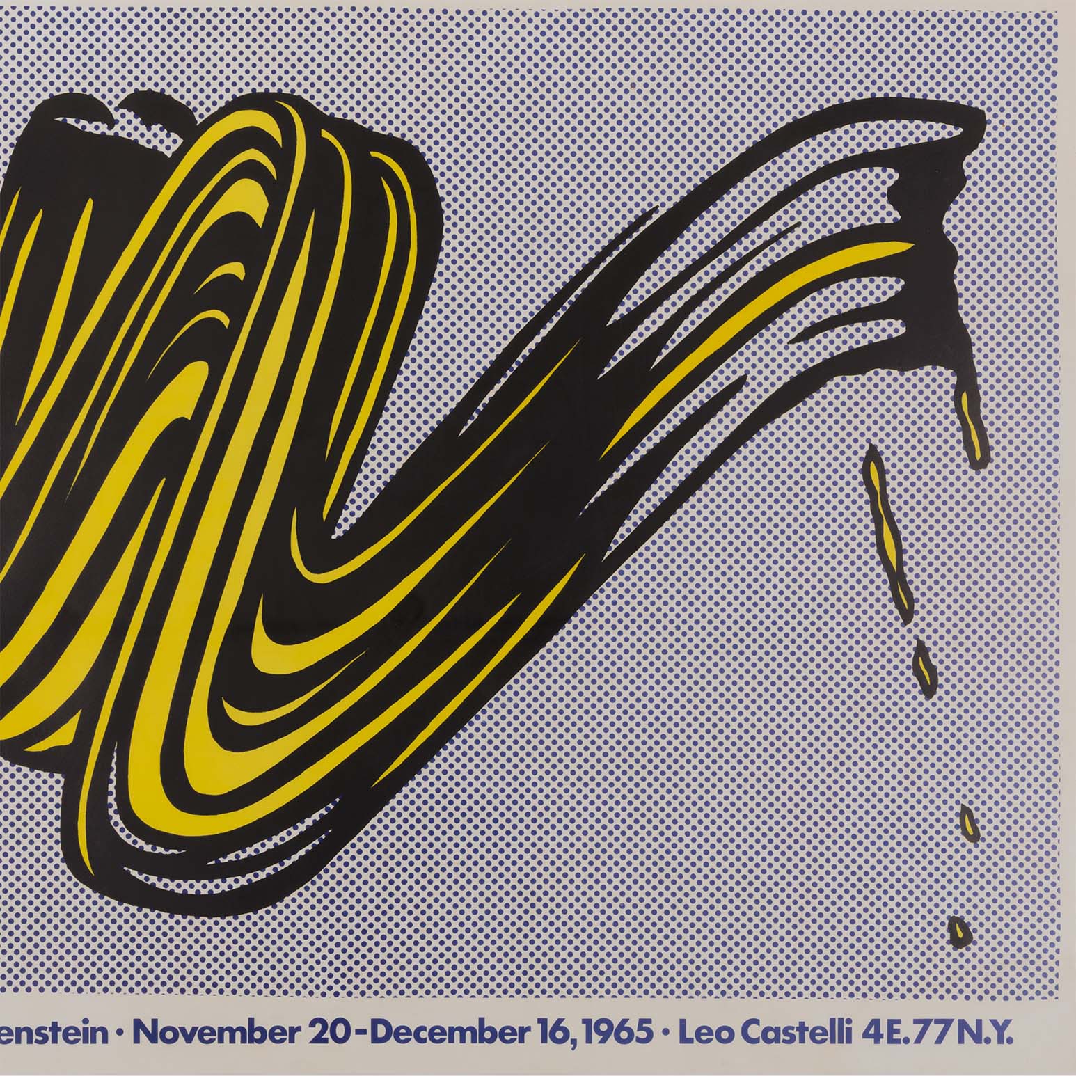 ROY LICHTENSTEIN "BRUSHSTROKE" EXHIBITION POSTER, 1965 - Image 5