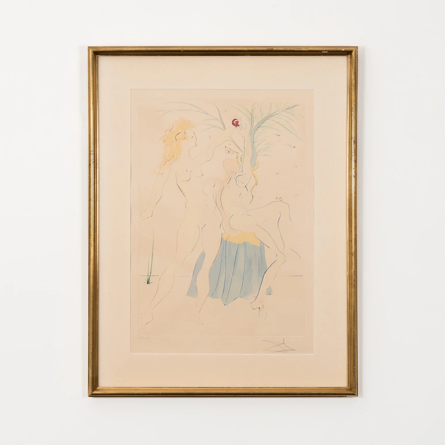 SALVADOR DALI "ADAM & EVE" ETCHING, 1975 - Image 2