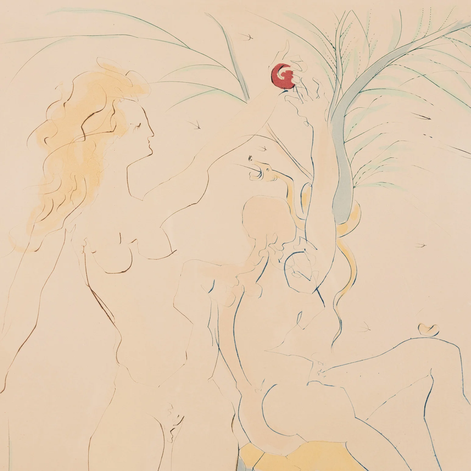 SALVADOR DALI "ADAM & EVE" ETCHING, 1975 - Image 5