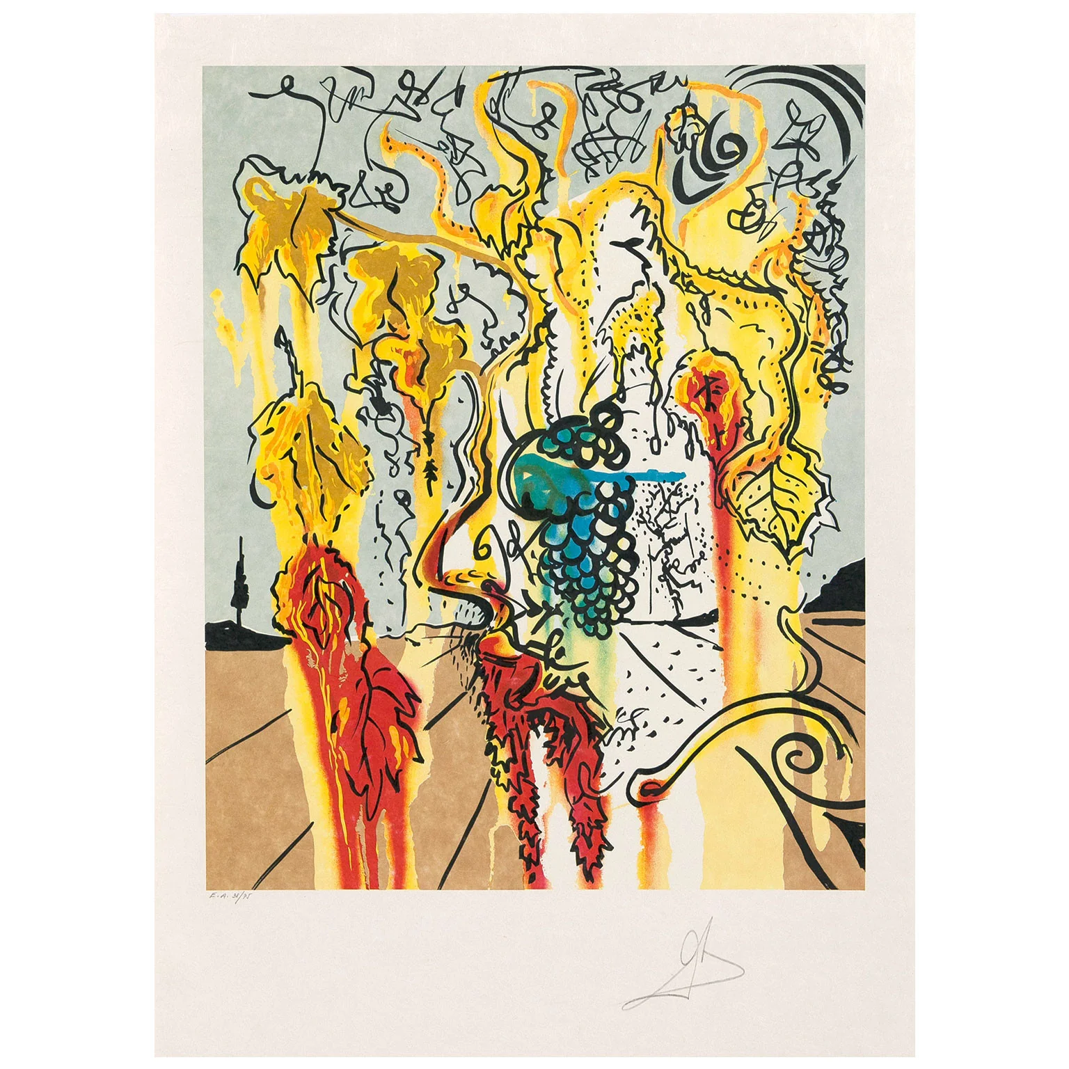 SALVADOR DALI "PORTRAIT OF AUTUMN" 1980, LITHO - Image 12