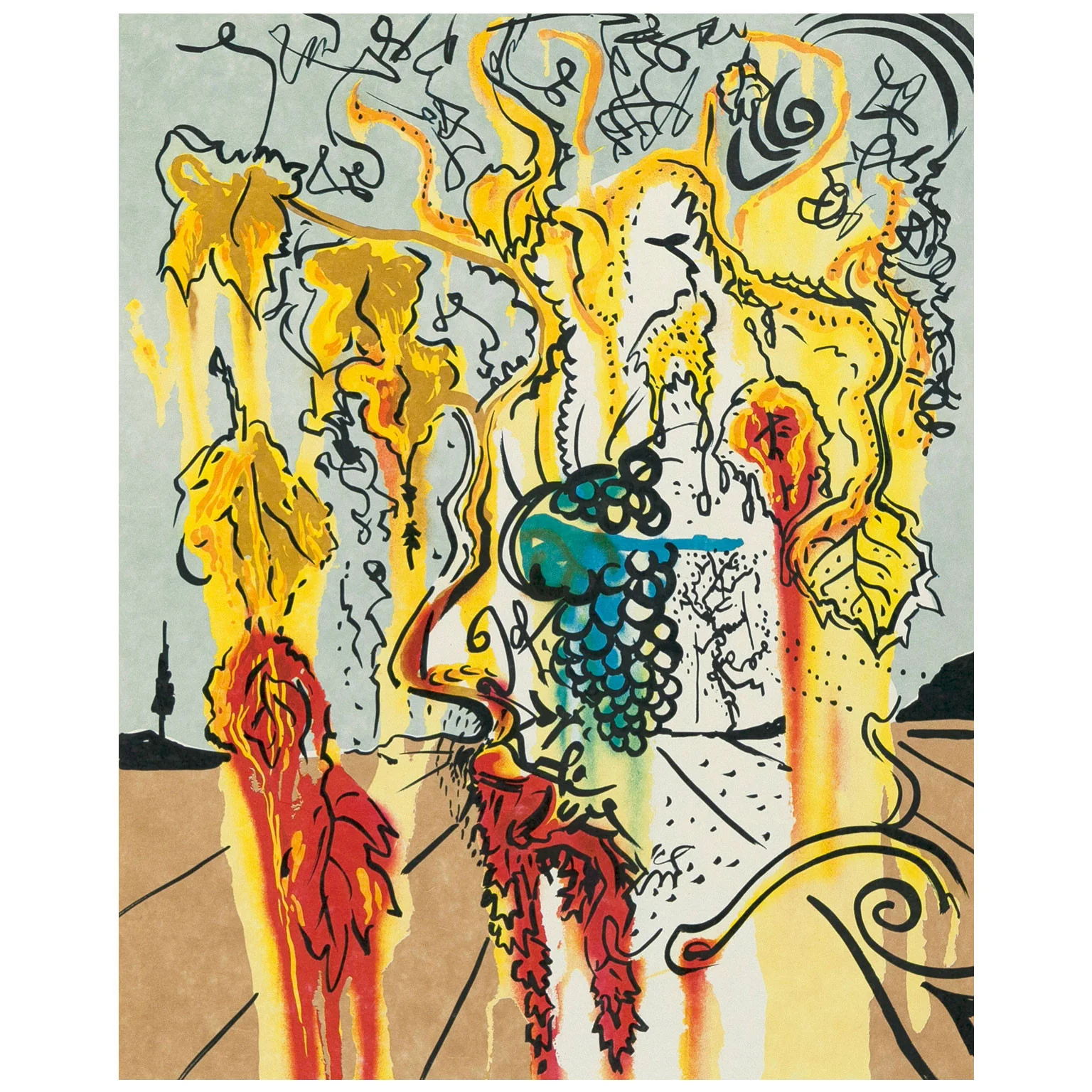 SALVADOR DALI "PORTRAIT OF AUTUMN" 1980, LITHO - Image 3