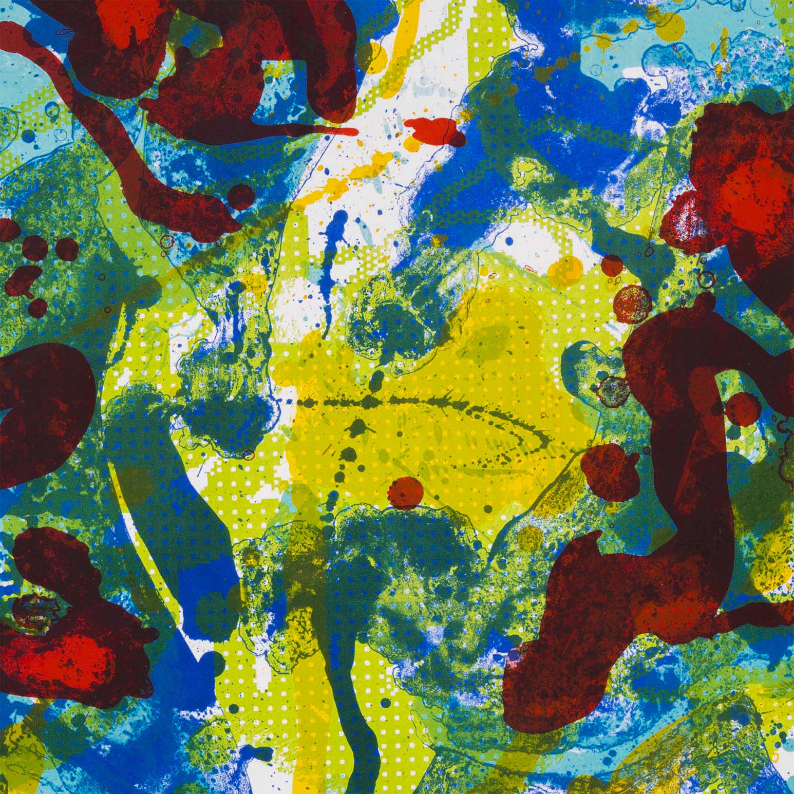 SAM FRANCIS "APPLE GARDEN" LITHOGRAPH, 1989 - Image 9