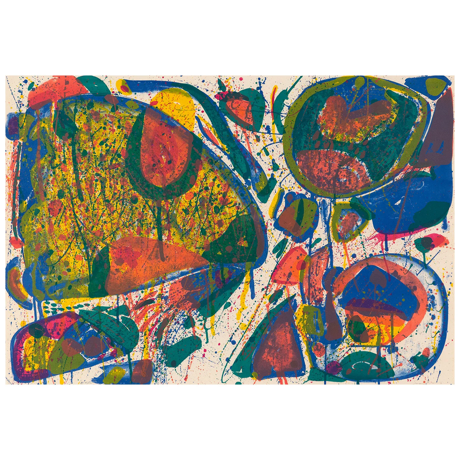 SAM FRANCIS "BRIGHT JADE GHOST" LITHOGRAPH, 1963 - Image 3