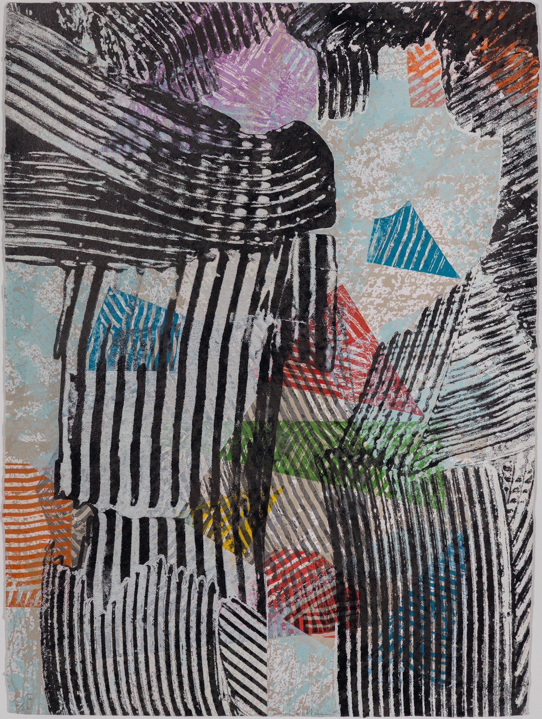 SAM GILLIAM "DOGON V" LITHOGRAPH, 2005 - Image 18