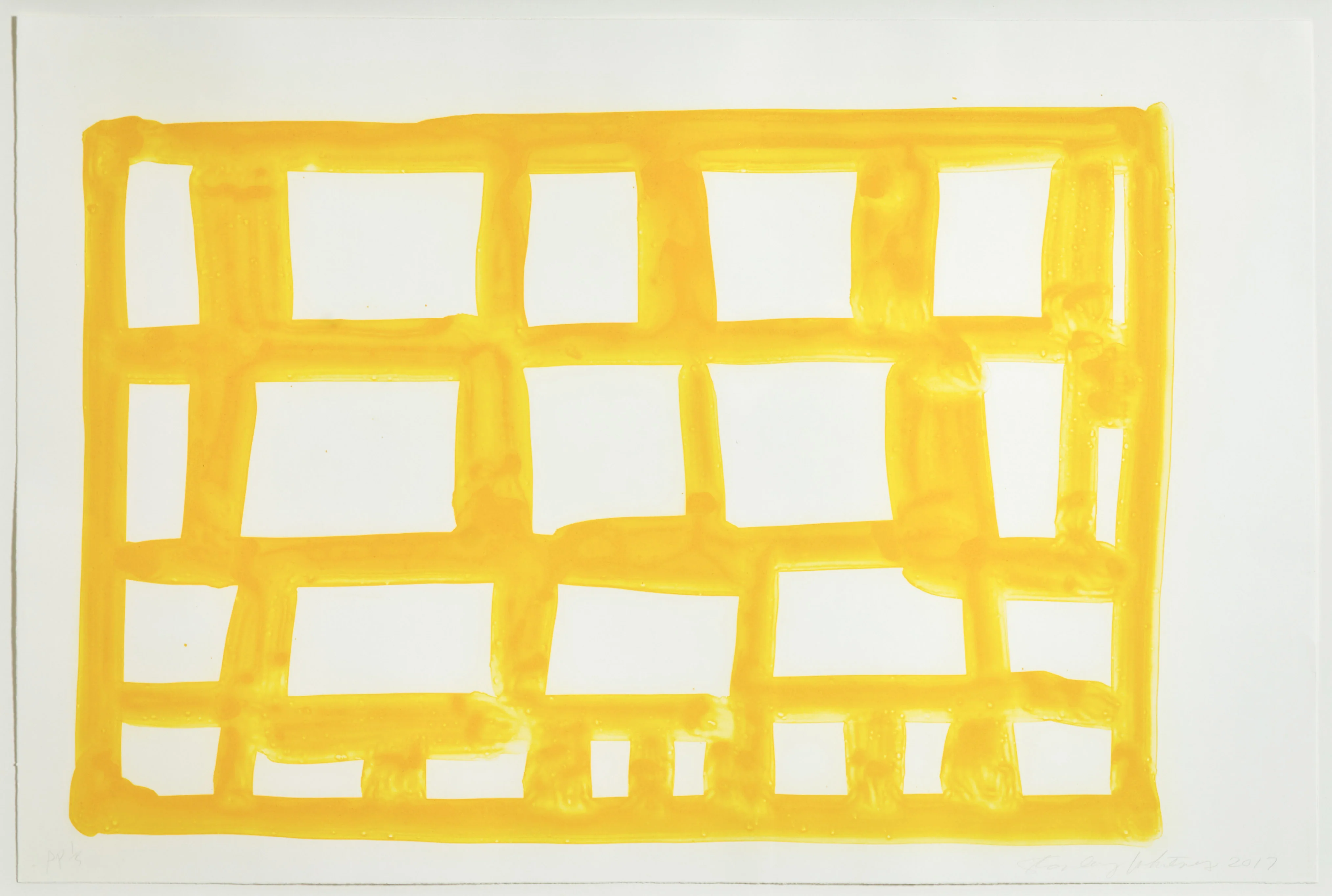 STANLEY WHITNEY "CANARY GRID" ETCHING, 2017 - Image 10