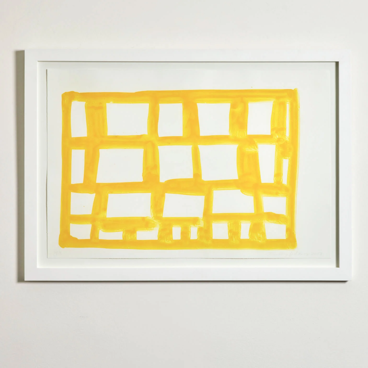 STANLEY WHITNEY "CANARY GRID" ETCHING, 2017 - Image 2