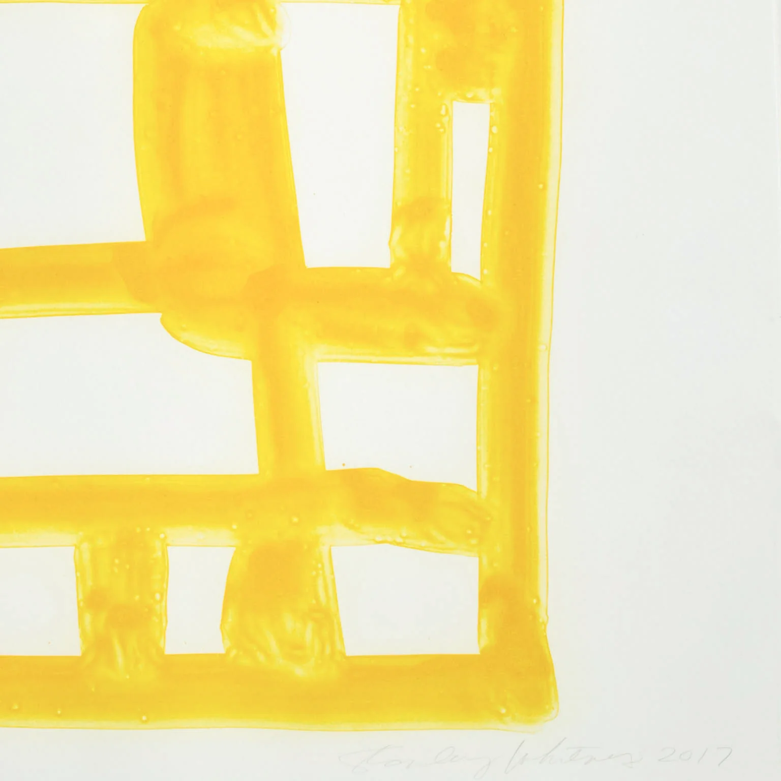 STANLEY WHITNEY "CANARY GRID" ETCHING, 2017 - Image 5