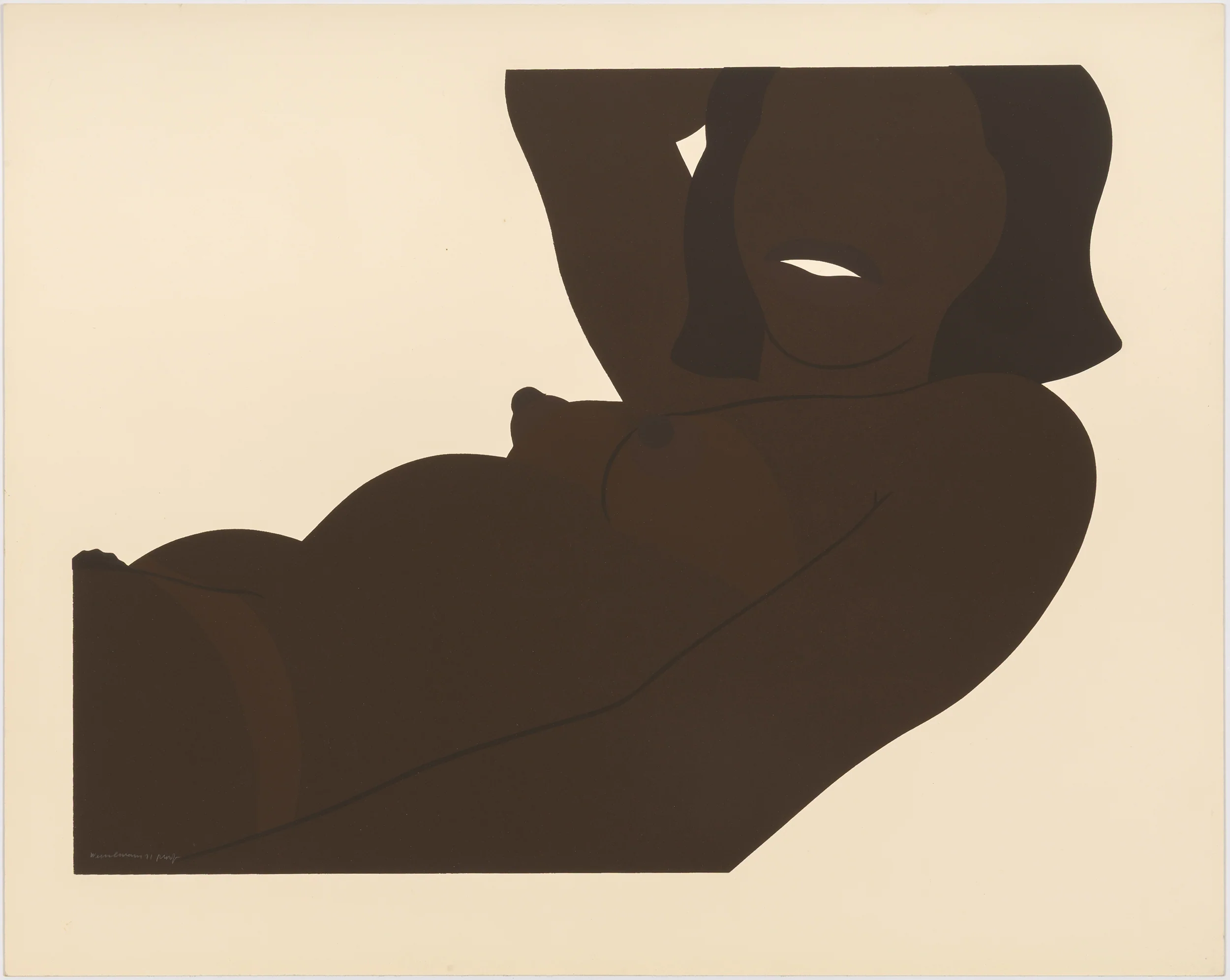 TOM WESSELMANN "GREAT AMERICAN BROWN NUDE" SCREENPRINT, 1971 - Image 12