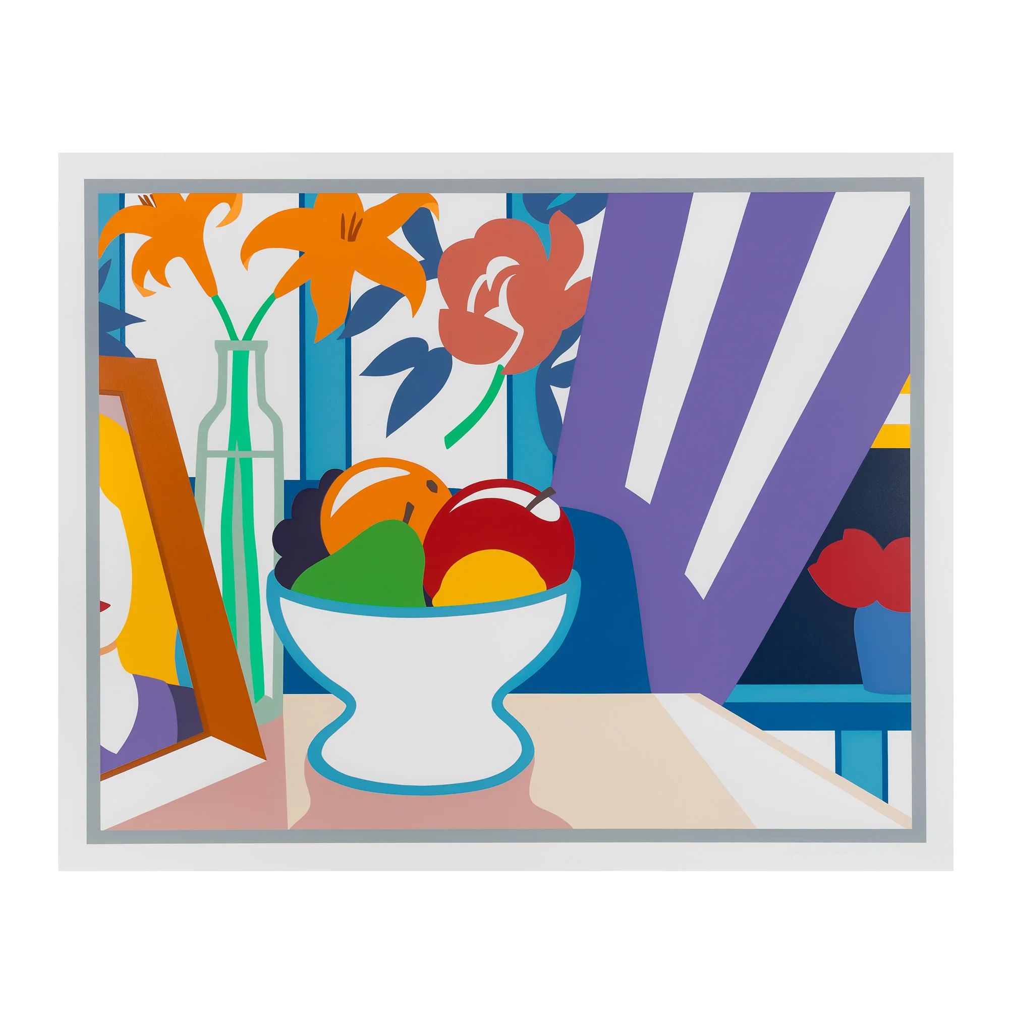 TOM WESSELMANN "STILL LIFE W LILLIES & MIXED FRUITS" 1997 - Image 3