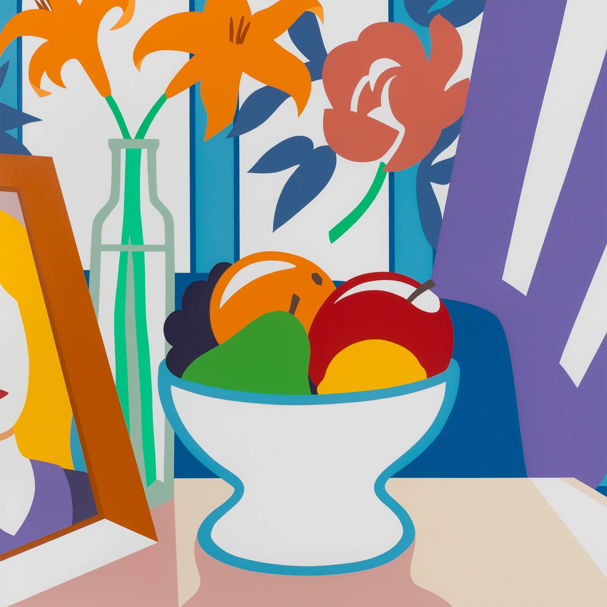 TOM WESSELMANN "STILL LIFE W LILLIES & MIXED FRUITS" 1997 - Image 5