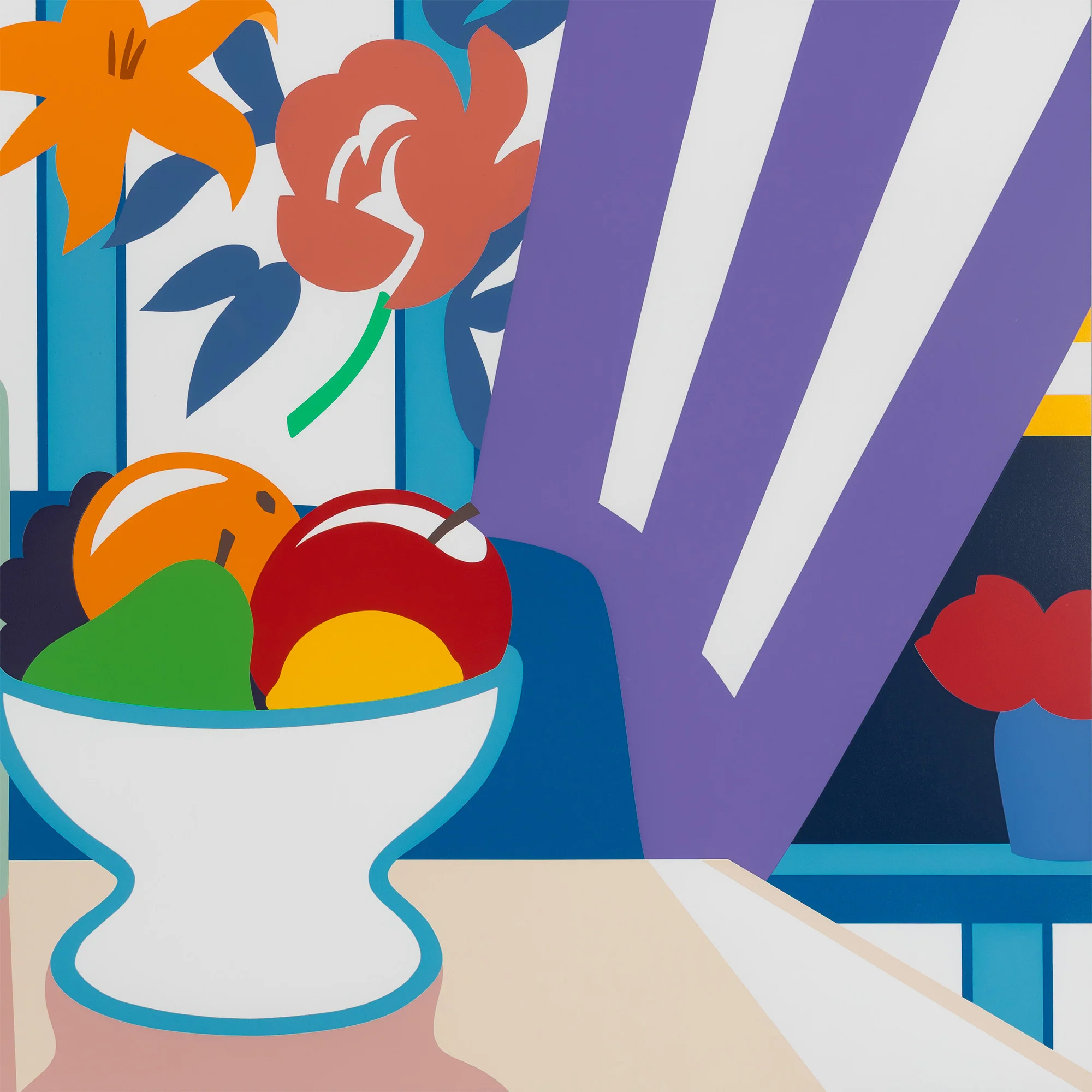 TOM WESSELMANN "STILL LIFE W LILLIES & MIXED FRUITS" 1997 - Image 6