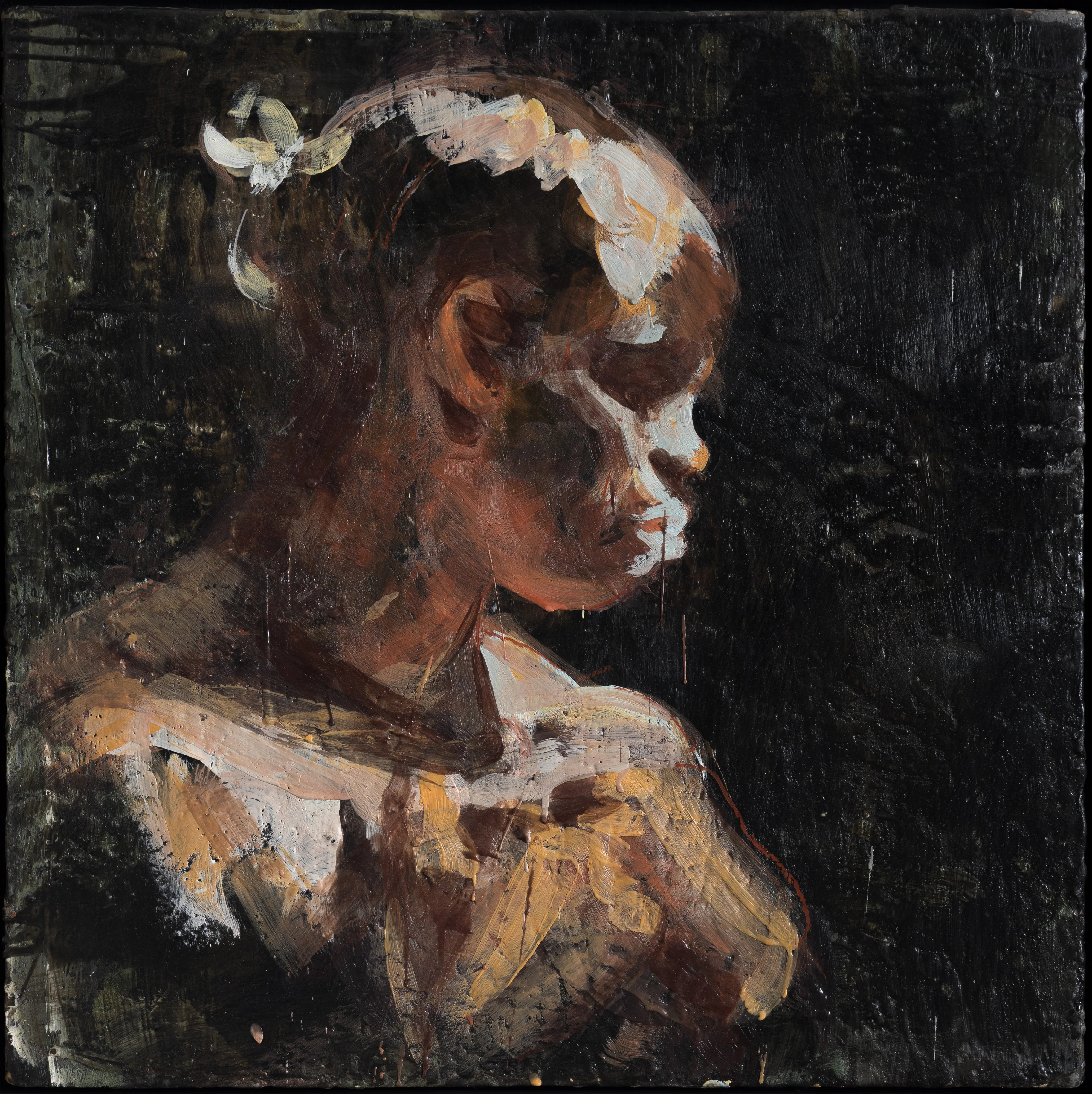 TONY SCHERMAN "PROFILE OF SIMONE" PAINTING, 2006 - Image 12