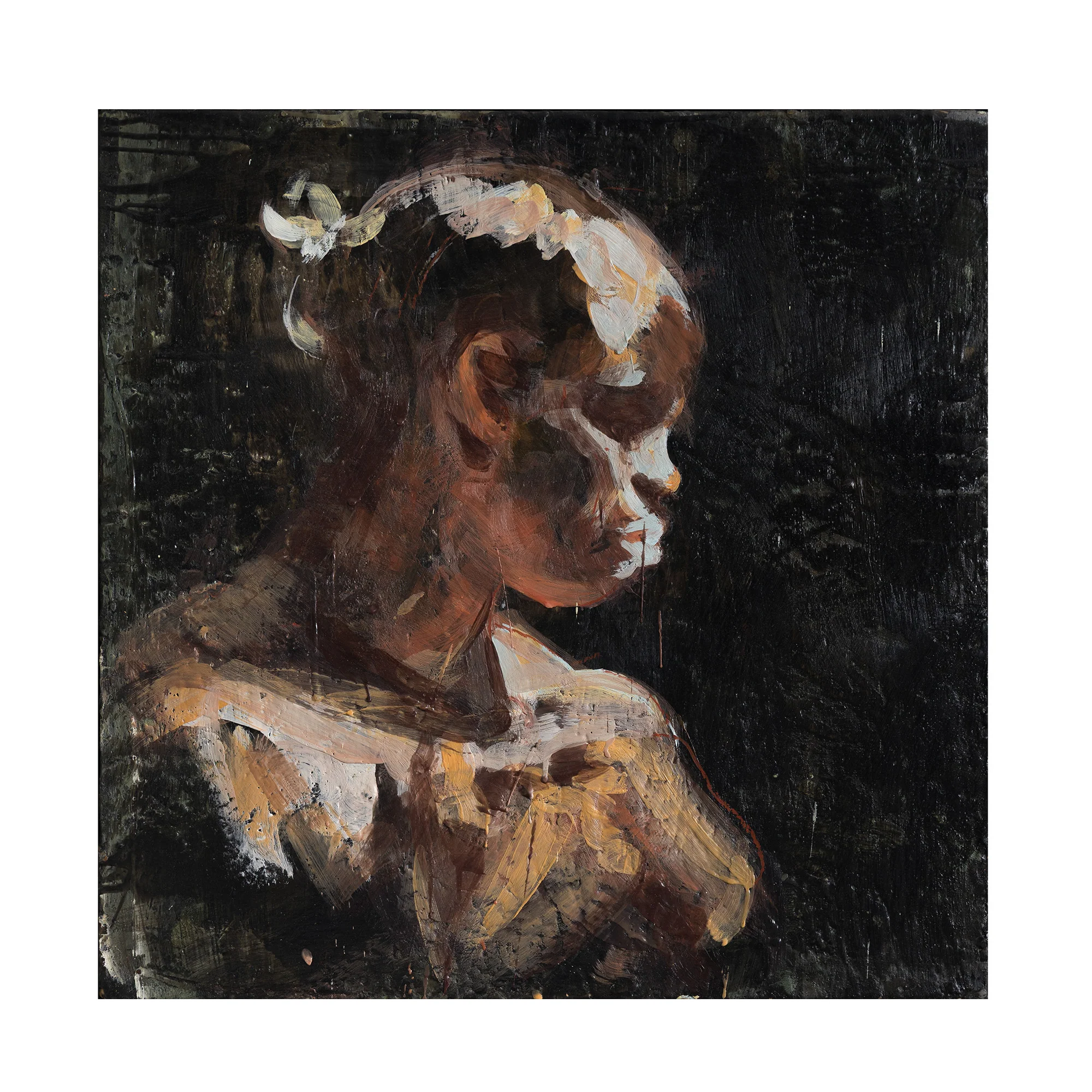 TONY SCHERMAN "PROFILE OF SIMONE" PAINTING, 2006 - Image 3