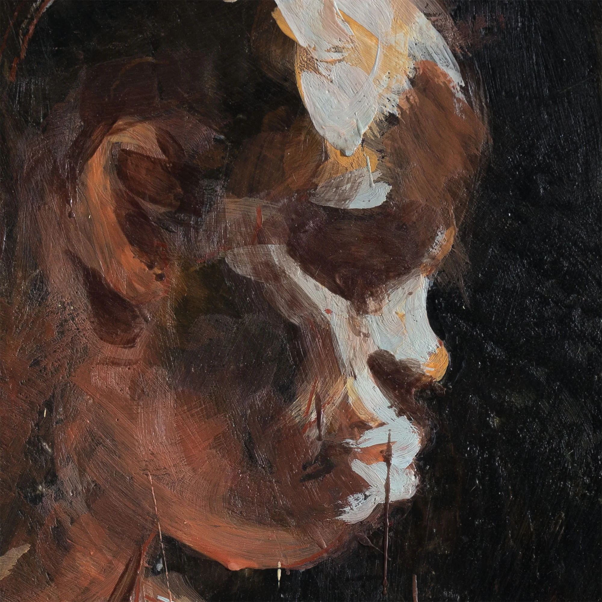 TONY SCHERMAN "PROFILE OF SIMONE" PAINTING, 2006 - Image 8