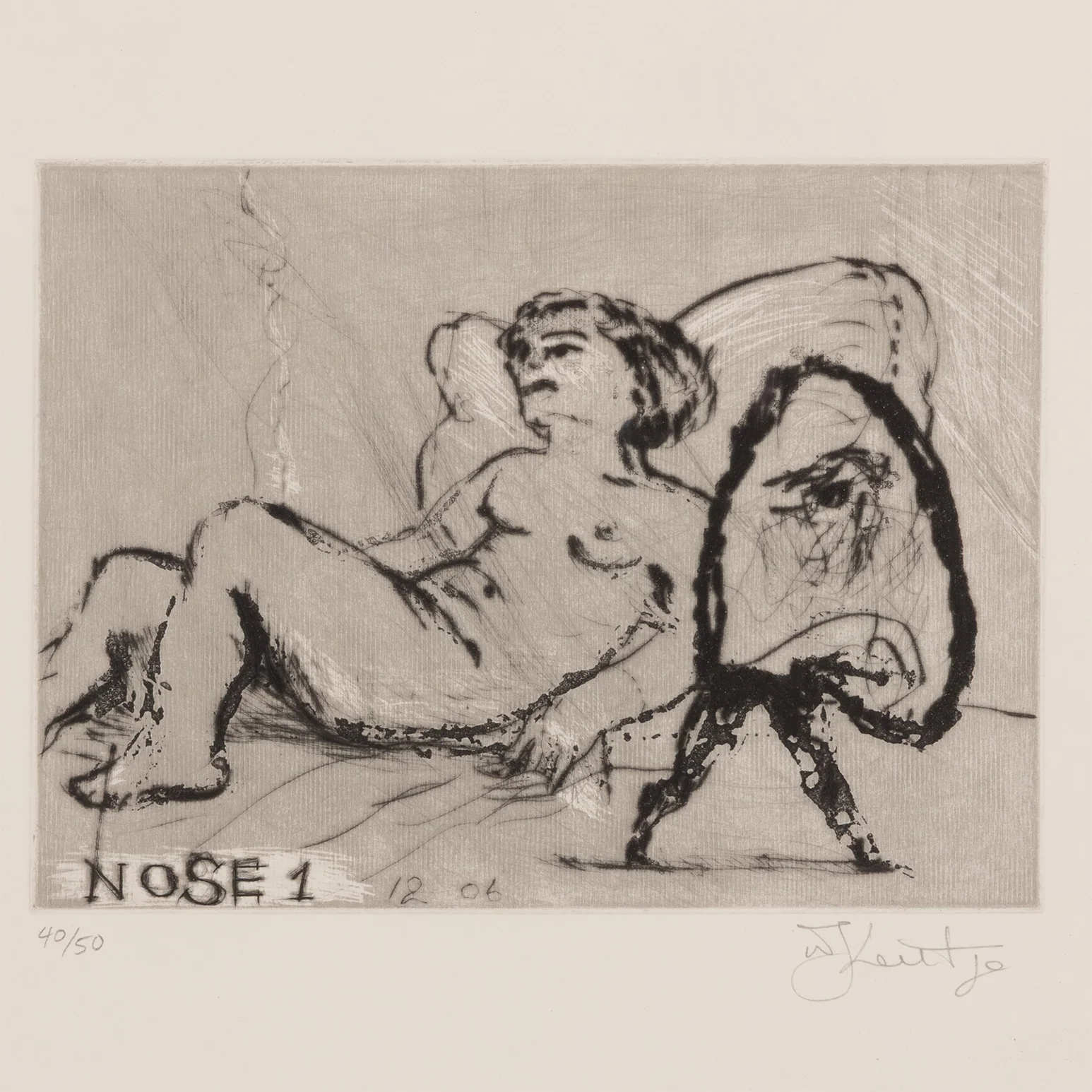 WILLIAM KENTRIDGE “NOSE #1" ETCHING, 2007 - Image 6