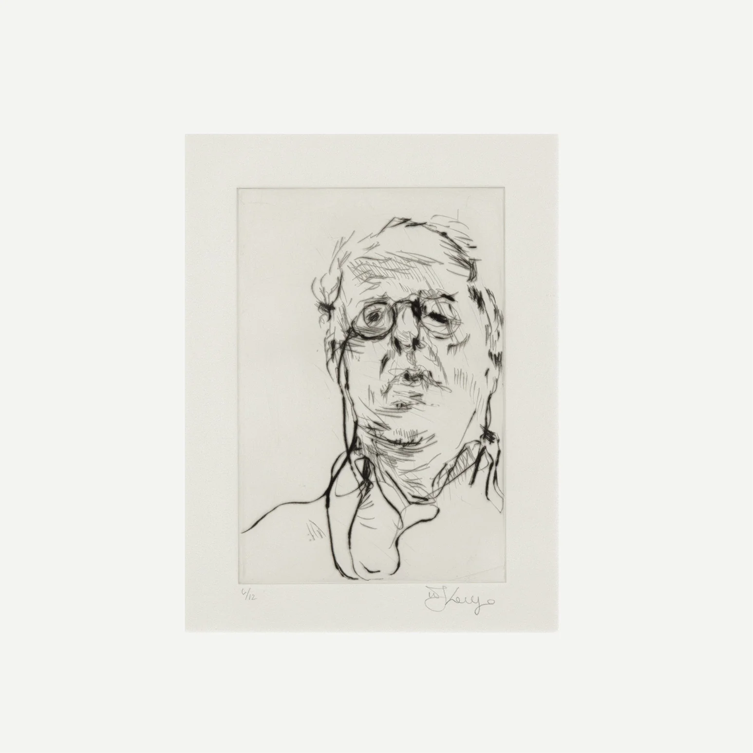 WILLIAM KENTRIDGE “SELF PORTRAIT” DRYPOINT, 2010-11 - Image 3