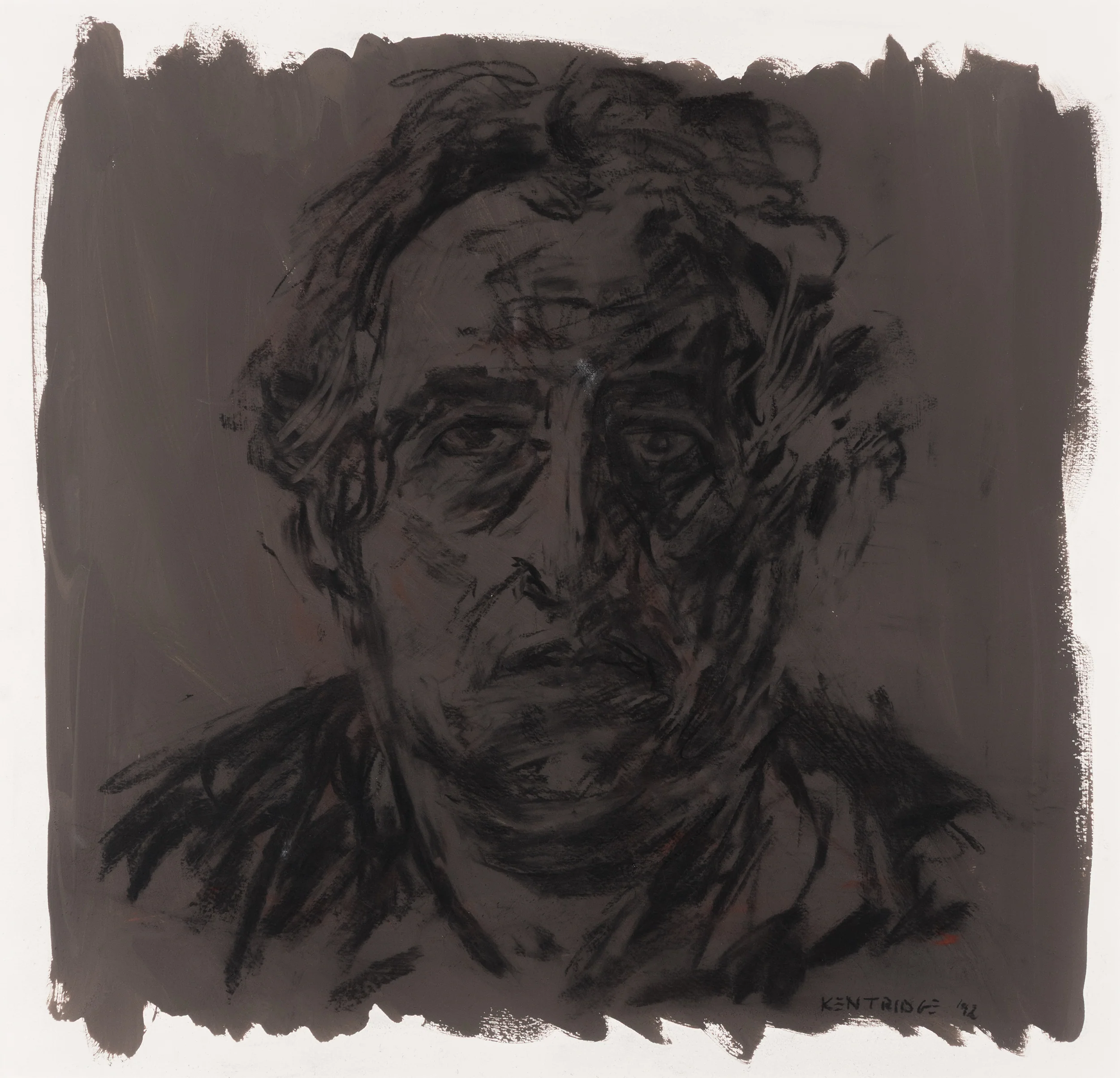 WILLIAM KENTRIDGE “SELF PORTRAIT” MIXED MEDIA ON PAPER, 1992 - Image 13