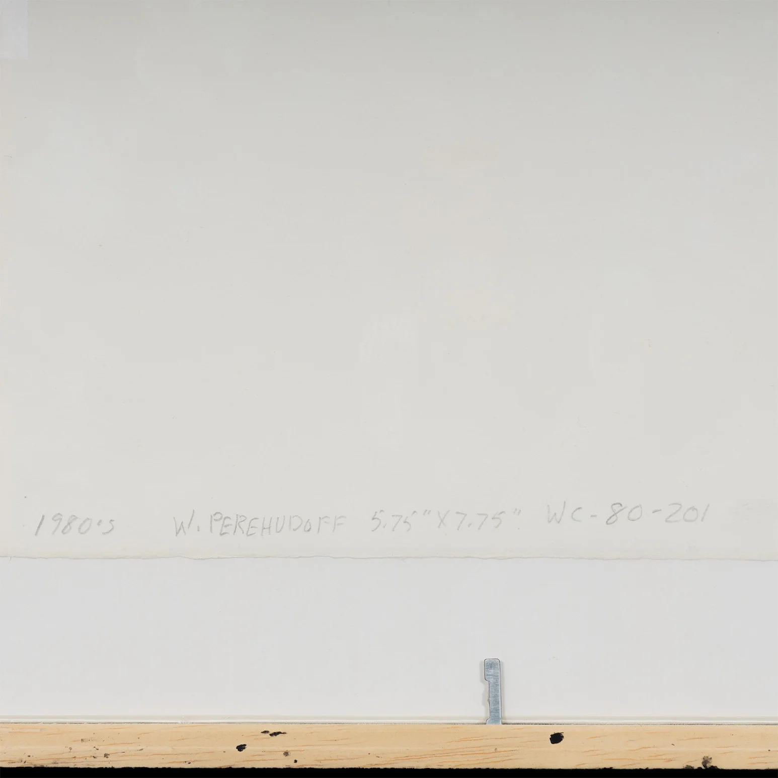 WILLIAM PEREHUDOFF "BLUE DOT" WATERCOLOR, 1980 - Image 15