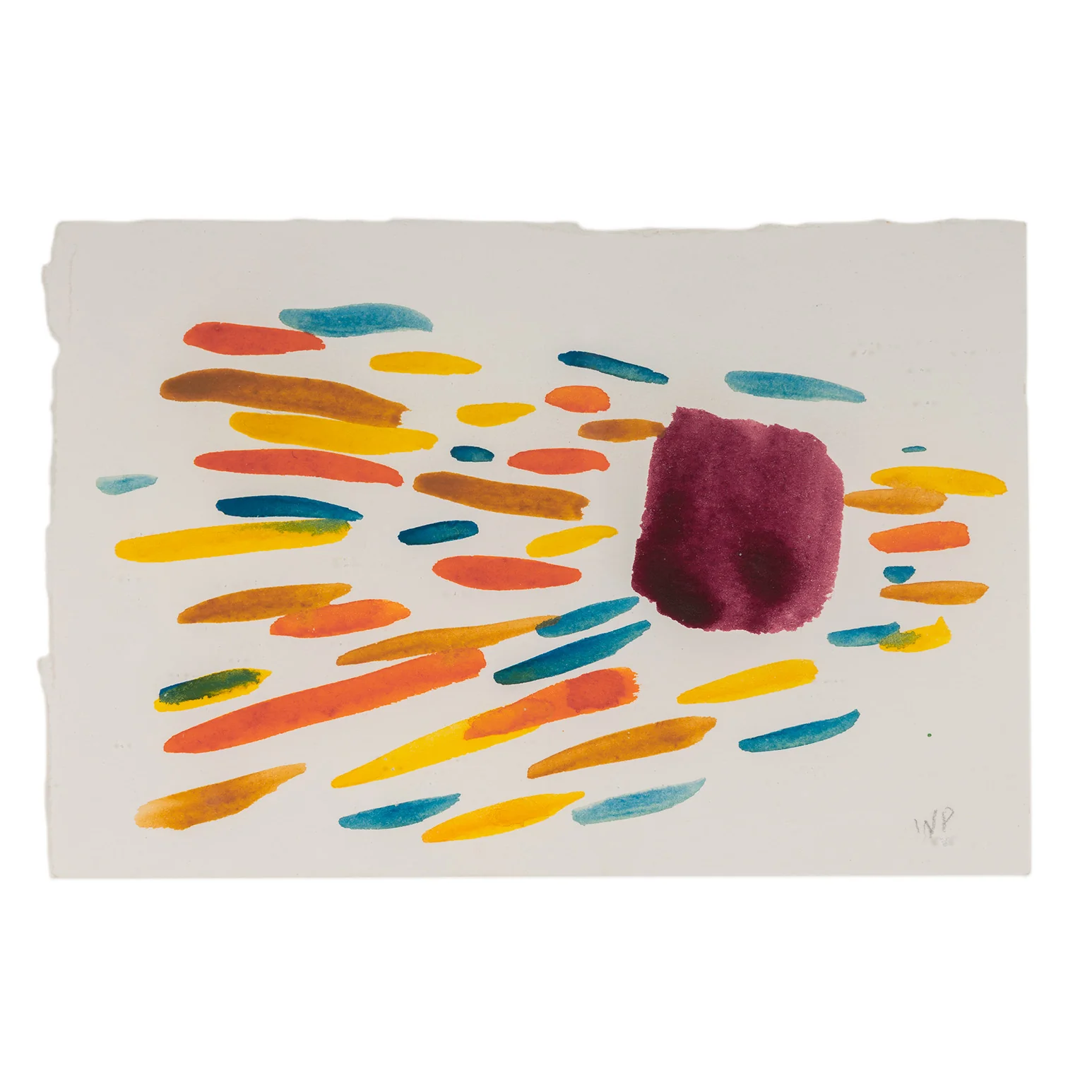 WILLIAM PEREHUDOFF "METEOR" WATERCOLOR, 1980 - Image 3