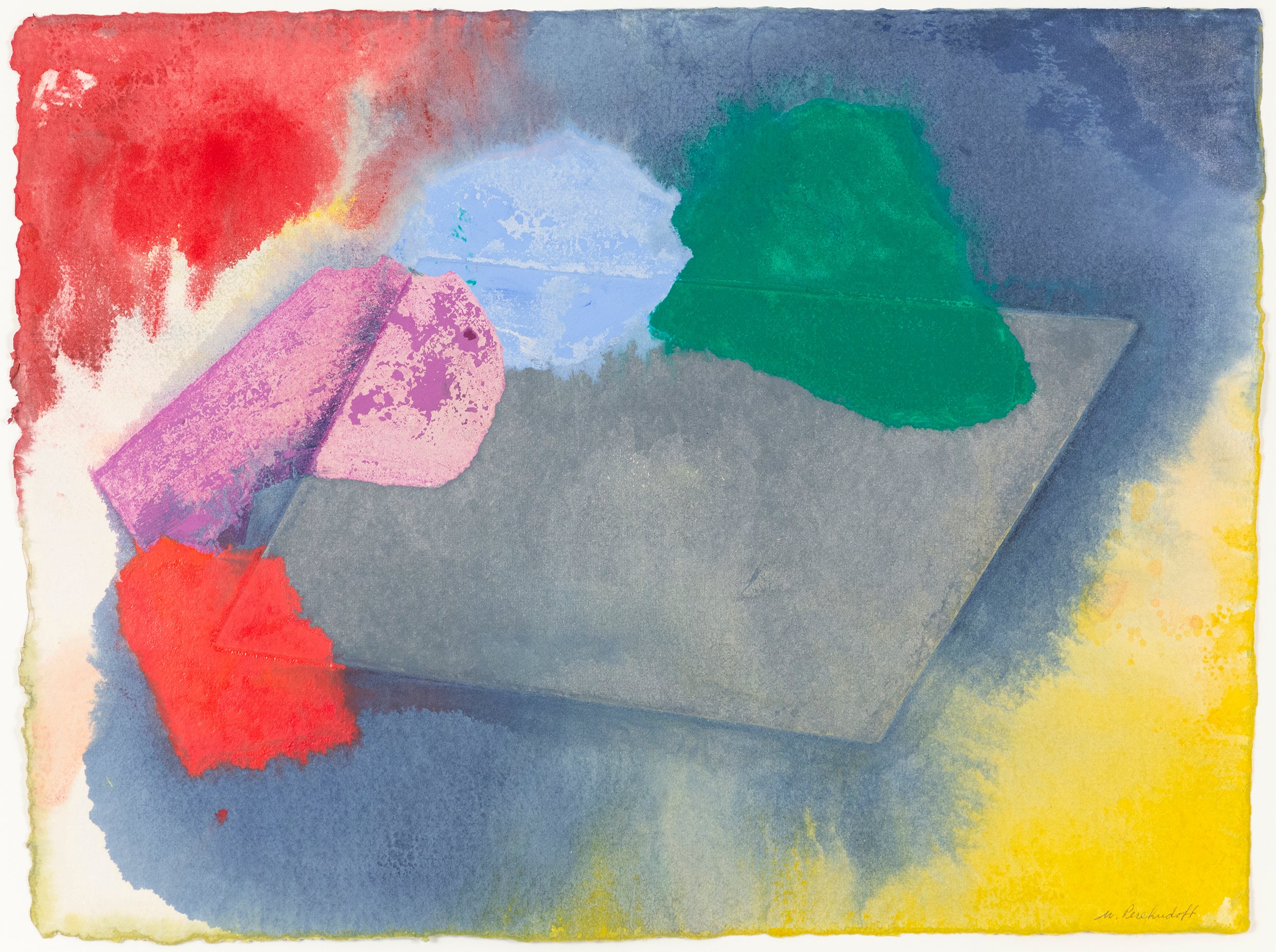 WILLIAM PEREHUDOFF "REUNION" MONOTYPE, 1985 - Image 11
