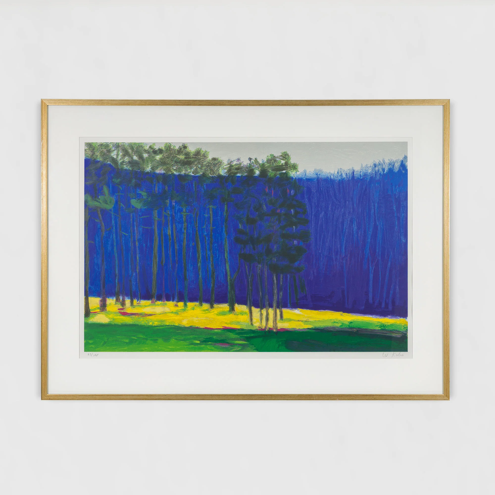 WOLF KAHN "DARK PINES" SCREENPRINT, 2001 - Image 2
