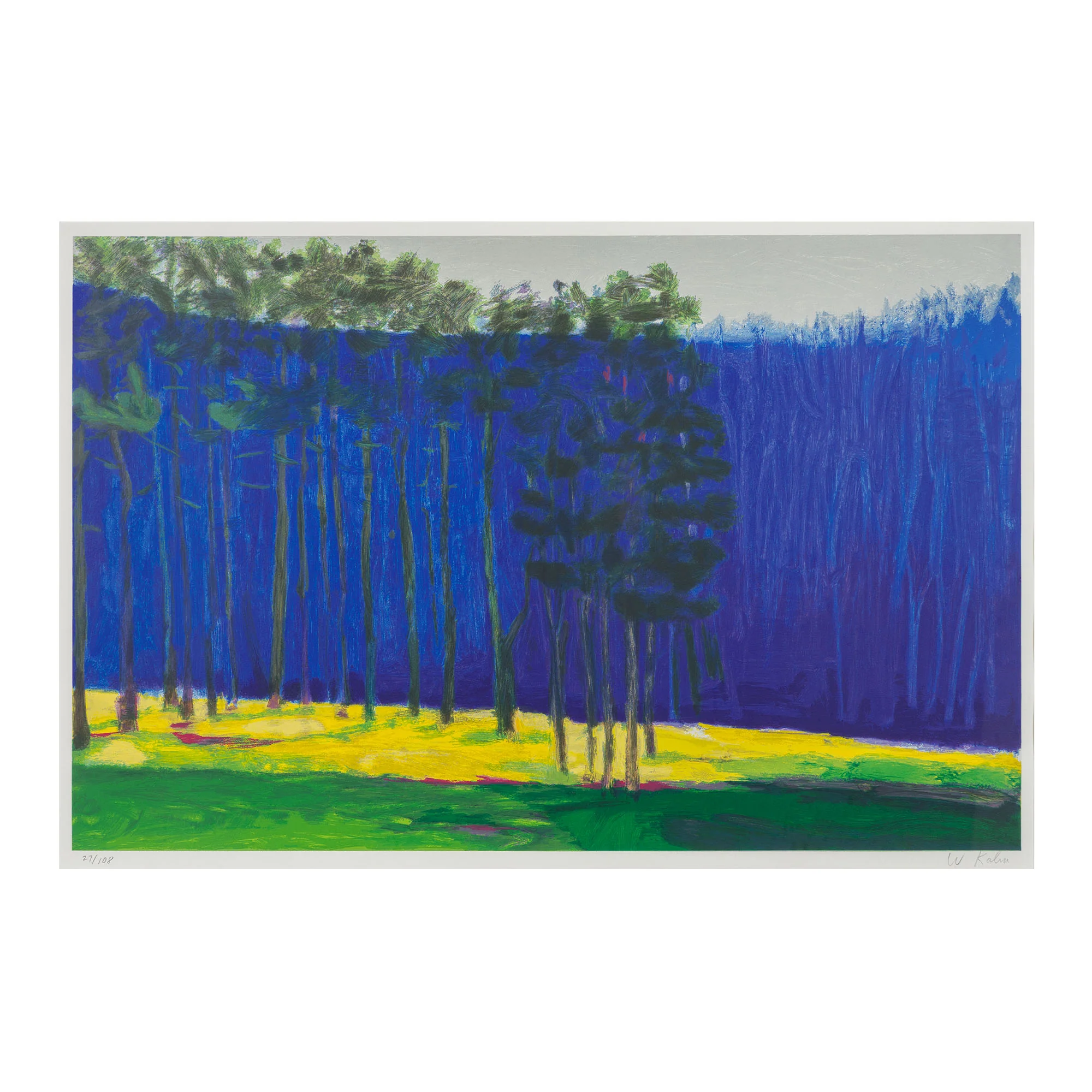 WOLF KAHN "DARK PINES" SCREENPRINT, 2001 - Image 3