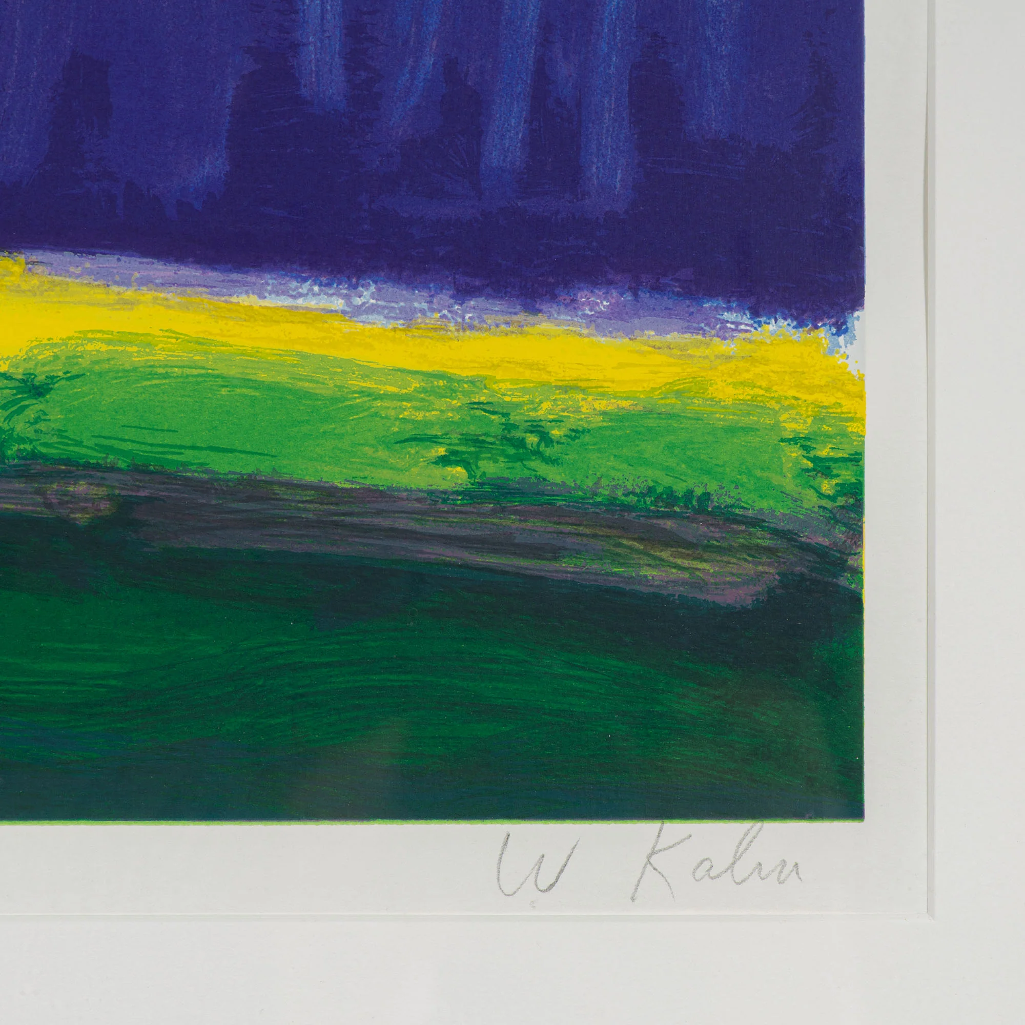 WOLF KAHN "DARK PINES" SCREENPRINT, 2001 - Image 4