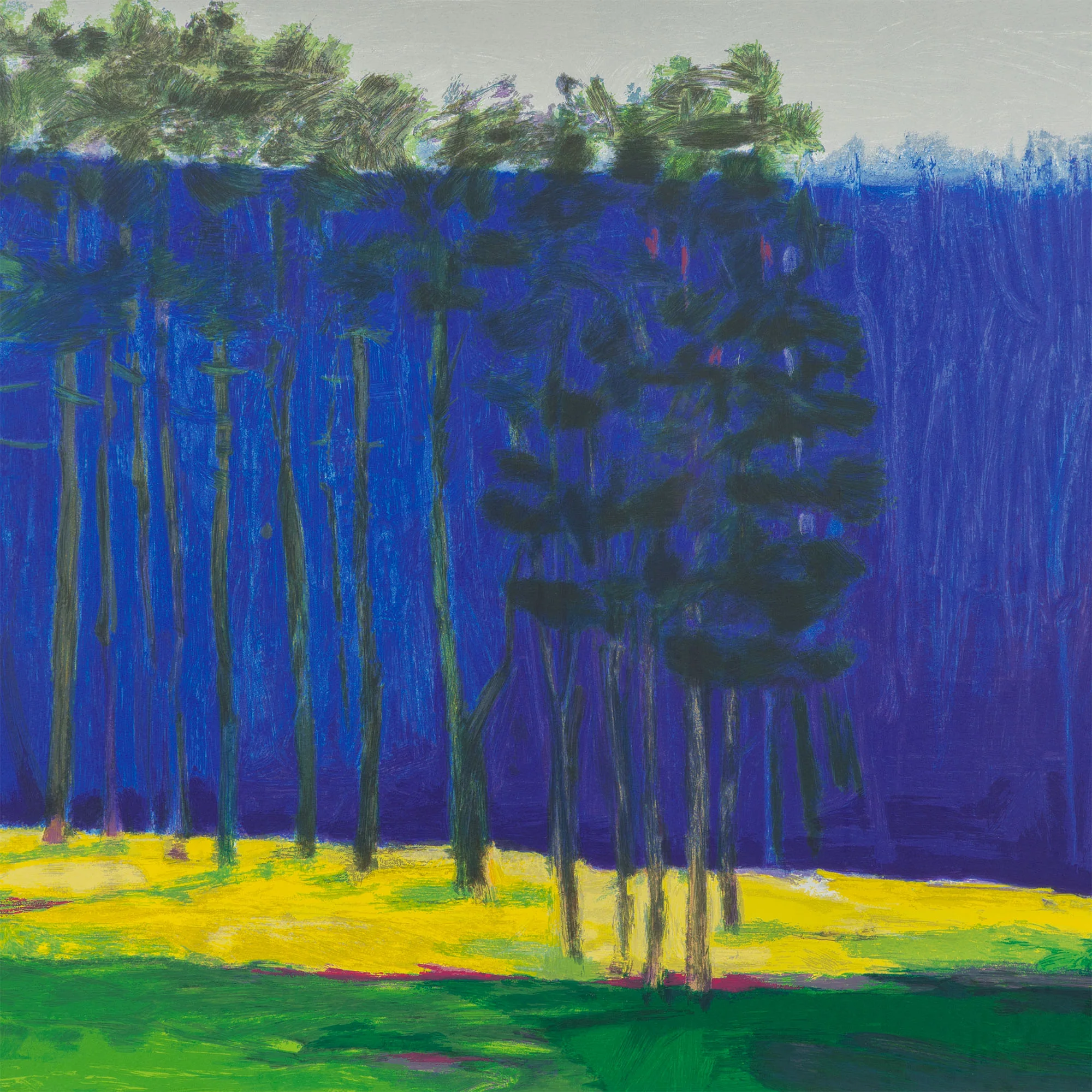 WOLF KAHN "DARK PINES" SCREENPRINT, 2001 - Image 5