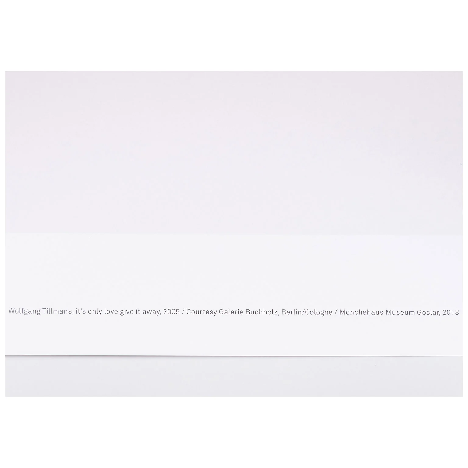 WOLFGANG TILLMANS "IT'S ONLY LOVE GIVE IT AWAY" 2018 - Image 11
